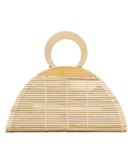 Hand-Woven Natural Bamboo Root Clutch