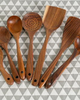 Teak Unlacquered Solid Wood Spatula