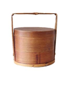 Portable Solid Wood Retro Picnic Lunch Box