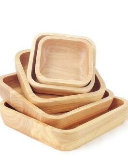 Japanese Rubber Wood Square Plate