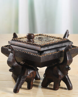 Covered Wood Carving Solid Wood Ashtray