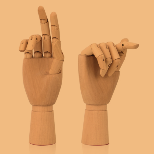 Home Decor Wooden Hand - Model Human Artist - Movable Limbs